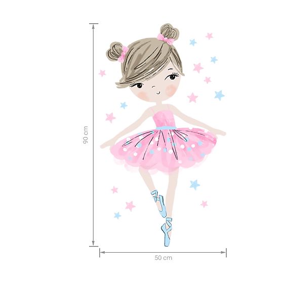 Sticker mural Ballerine