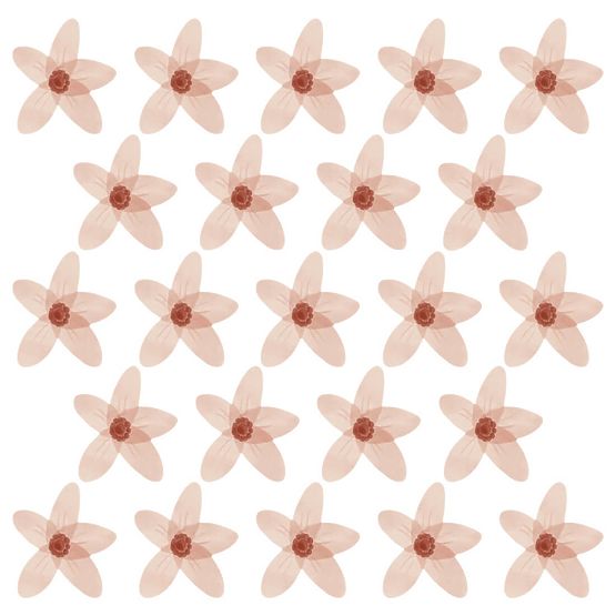Lot de stickers muraux - Myosotis roses 23 pcs