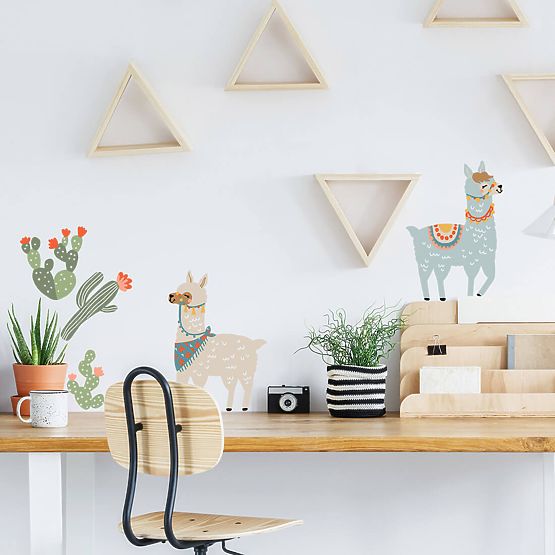 Lot de stickers muraux - Lamas 14 pcs