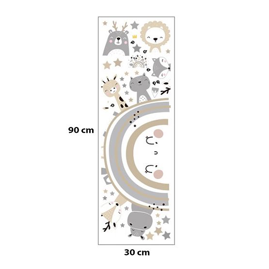 Stickers muraux - Arc-en-ciel avec animaux