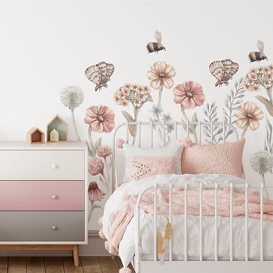 Stickers muraux - fleurs des champs