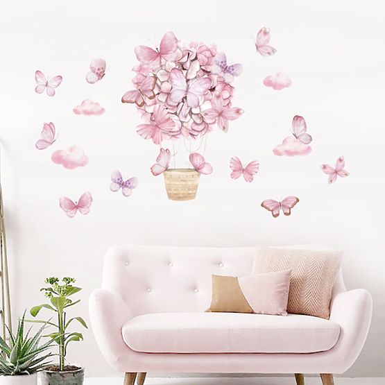 Stickers muraux - Papillons roses