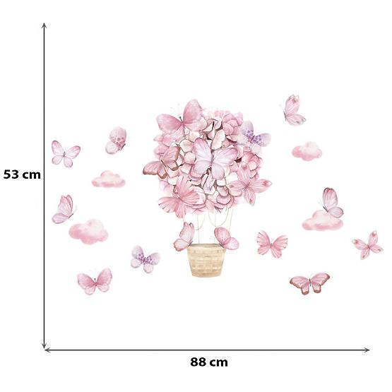 Stickers muraux - Papillons roses