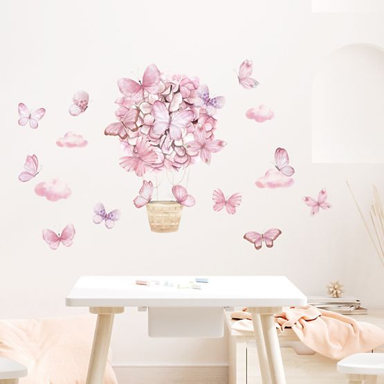 Stickers muraux - Papillons roses