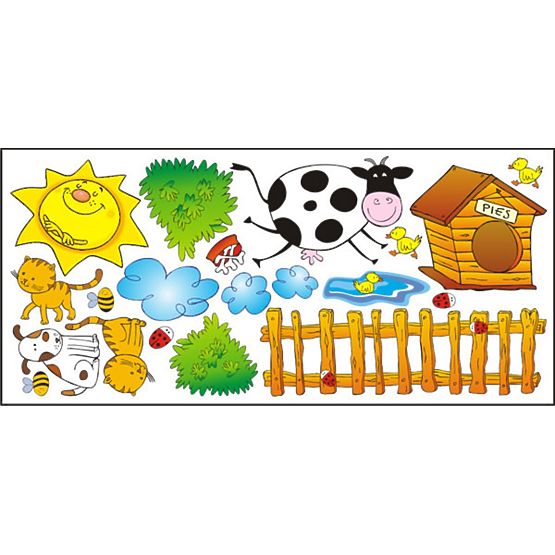 Stickers pour fenêtre - Ferme motif 1 - 0,3 m2