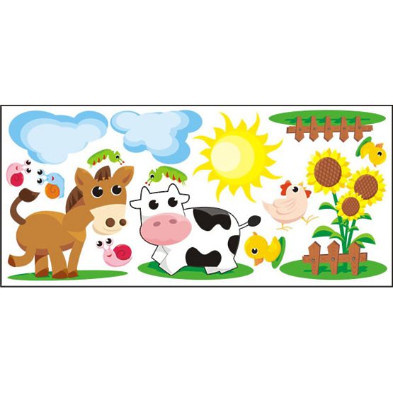 Stickers pour fenêtre - Ferme motif 2 - 0,3 m2
