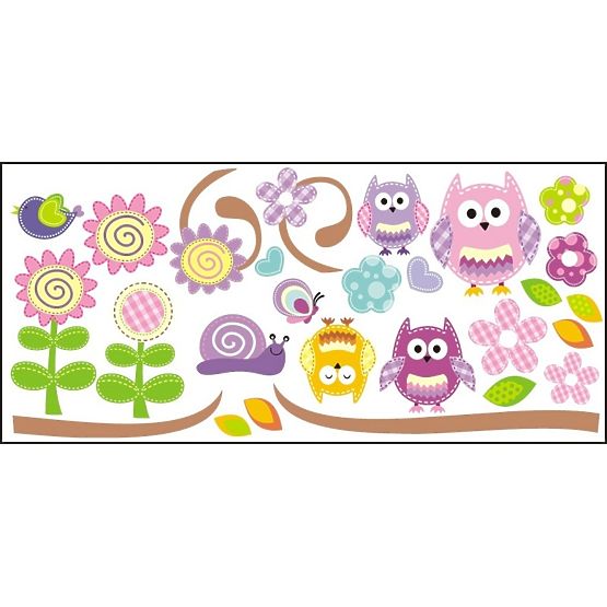 Stickers pour fenêtre - Hiboux - 0,3 m2