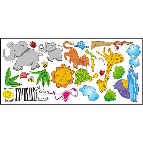 Stickers pour fenêtre - Safari motif 2 - 0,3 m2