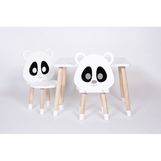 Ensemble table basse et chaises - Panda