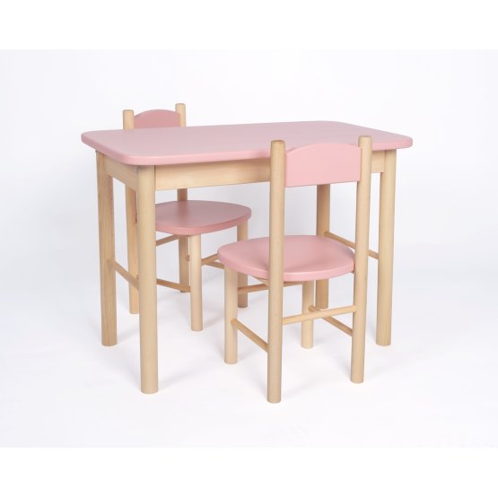 Ensemble table et chaises OURBABY dusty pink