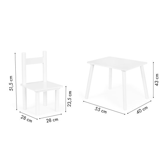 Table +2 chaises mobilier pour enfants ensemble ECOTOYS