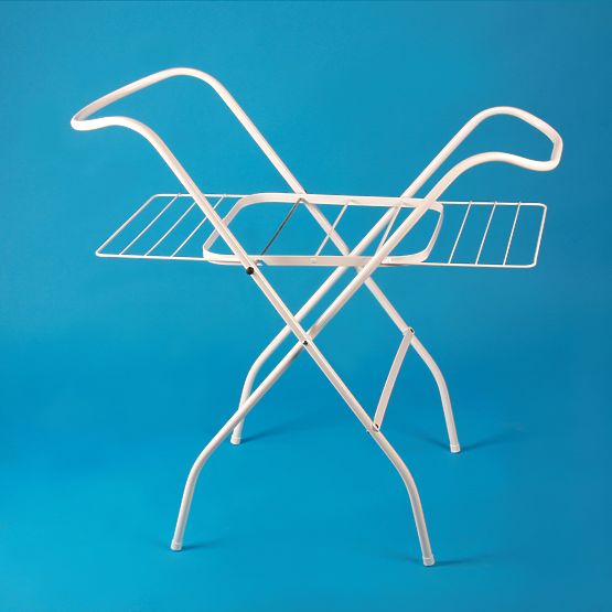 Support de baignoire bébé avec séchoir à linge - blanc
