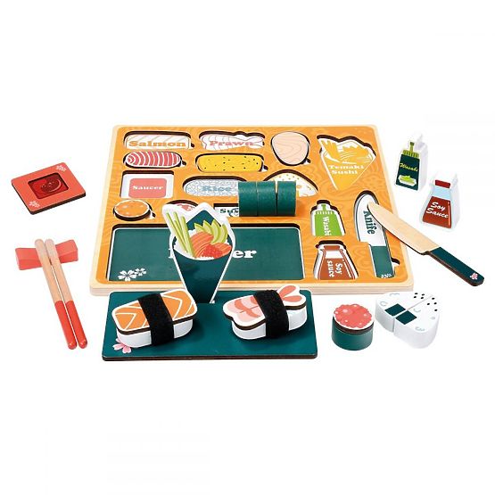 Sushi en bois - Puzzle 3D