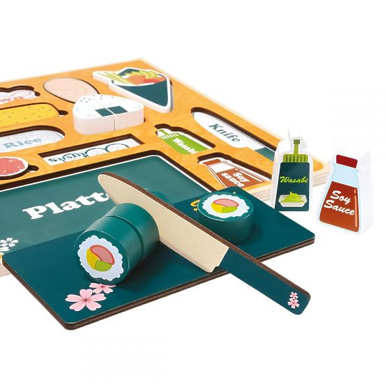 Sushi en bois - Puzzle 3D