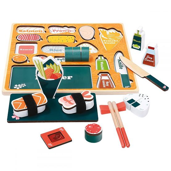 Sushi en bois - Puzzle 3D