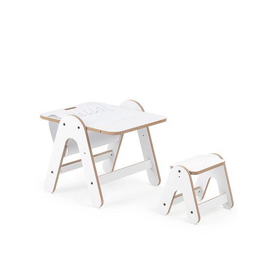 Table avec tableau Massam - Blanche