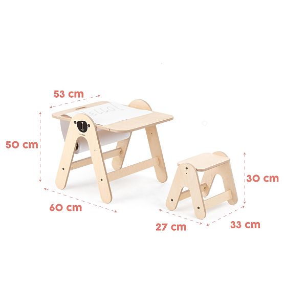 Table avec tableau Massam Bear