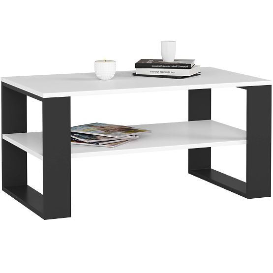 TABLE BASSE ALEX BLANC / NOIR