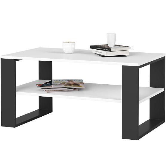 TABLE BASSE ALEX BLANC / NOIR