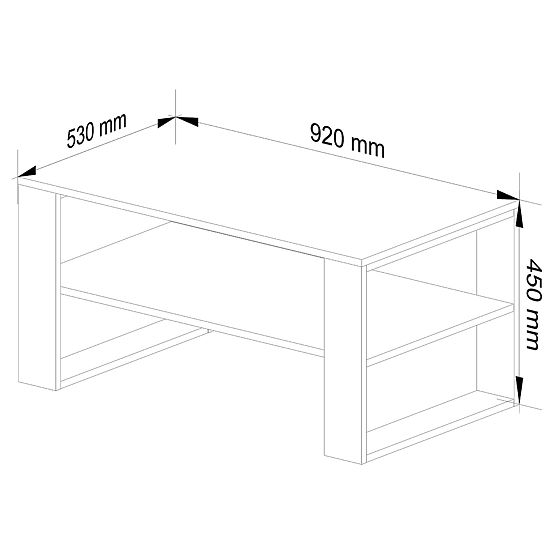 TABLE BASSE ALEX CHÊNE CRAFT / NOIR