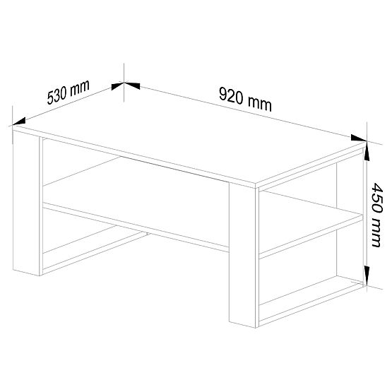 TABLE BASSE ALEX CHÊNE SONOMA / BLANC