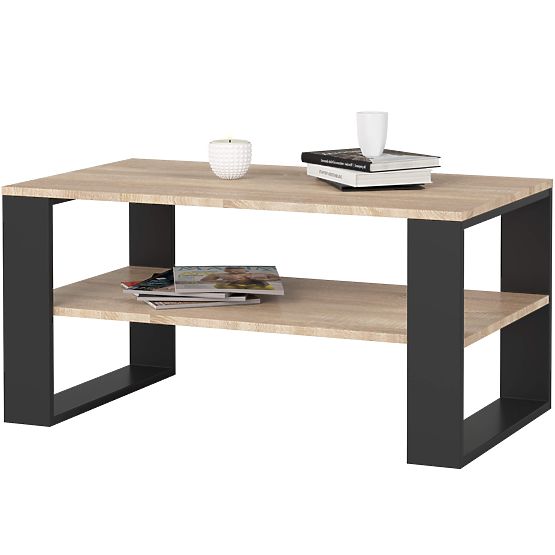 TABLE BASSE ALEX CHÊNE SONOMA / NOIR