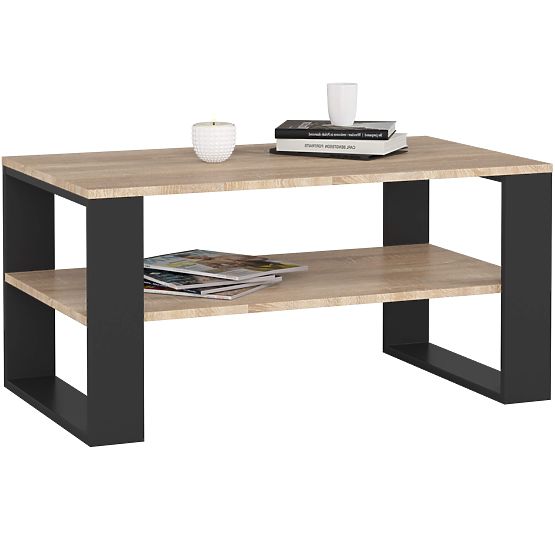 TABLE BASSE ALEX CHÊNE SONOMA / NOIR