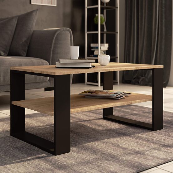 TABLE BASSE ALEX CHÊNE SONOMA / NOIR