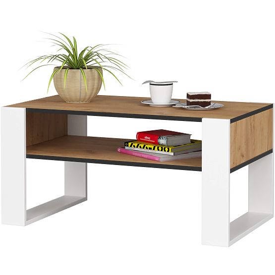 TABLE BASSE DOMI CHÊNE CRAFT / BLANC