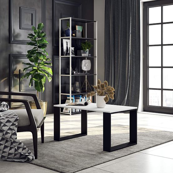 TABLE BASSE NOX BLANC / NOIR