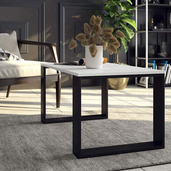 TABLE BASSE NOX BLANC / NOIR