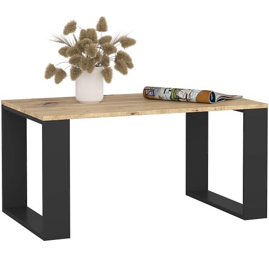 TABLE BASSE NOX CHÊNE ARTISAN / NOIR