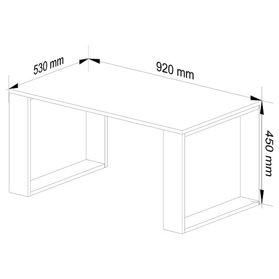 TABLE BASSE NOX CHÊNE SONOMA / BLANC