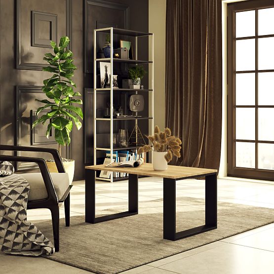 TABLE BASSE NOX CHÊNE SONOMA / NOIR