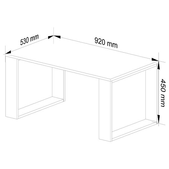 TABLE BASSE NOX CHÊNE SONOMA / NOIR