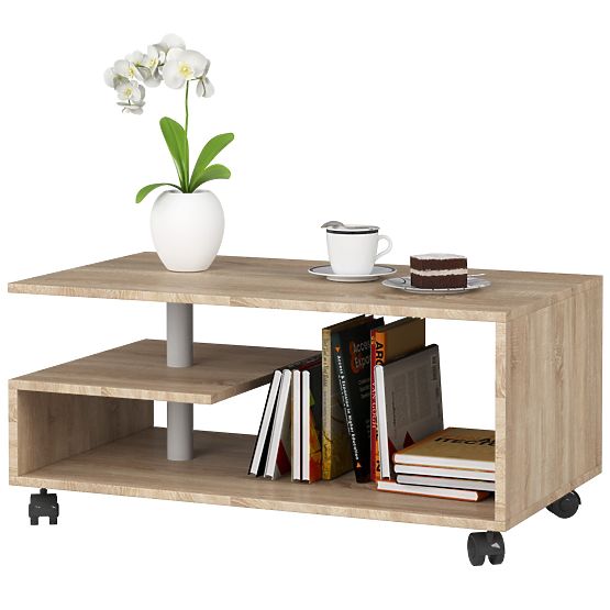TABLE BASSE SUR ROULETTES VINI SONOMA