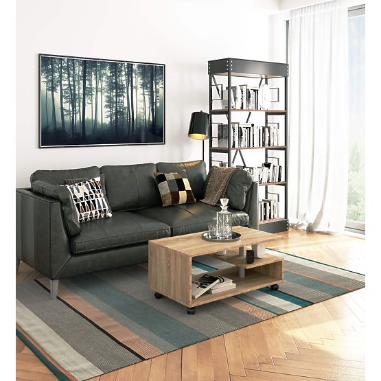 TABLE BASSE SUR ROULETTES VINI SONOMA