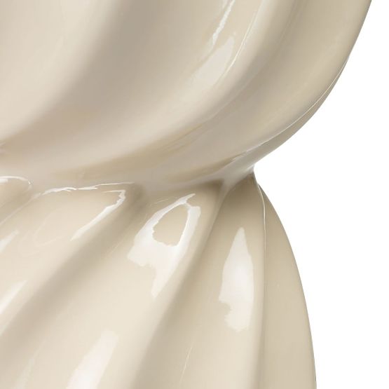 Table d'appoint Bloom 35 cm, beige, brillant