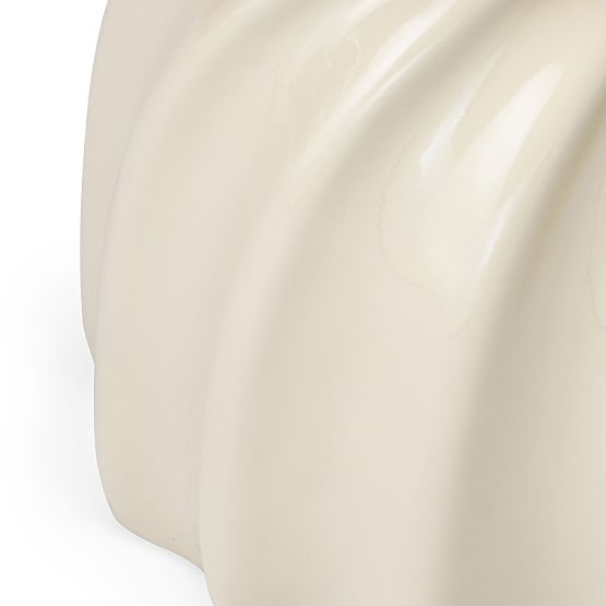 Table d'appoint Bloom 35 cm, beige, brillant