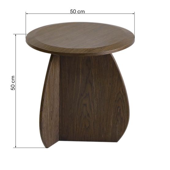 Table d'appoint Noku 50 cm, noyer foncé
