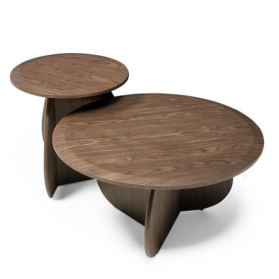 Table d'appoint Noku 50 cm, noyer foncé
