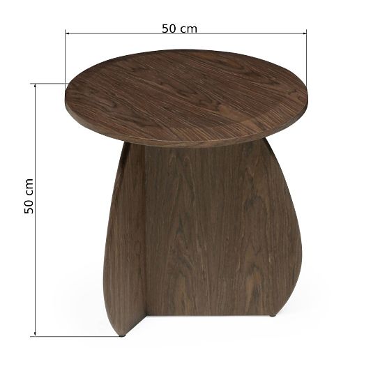 Table d'appoint Noku 50 cm, noyer foncé