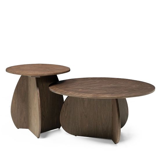 Table d'appoint Noku 50 cm, noyer foncé