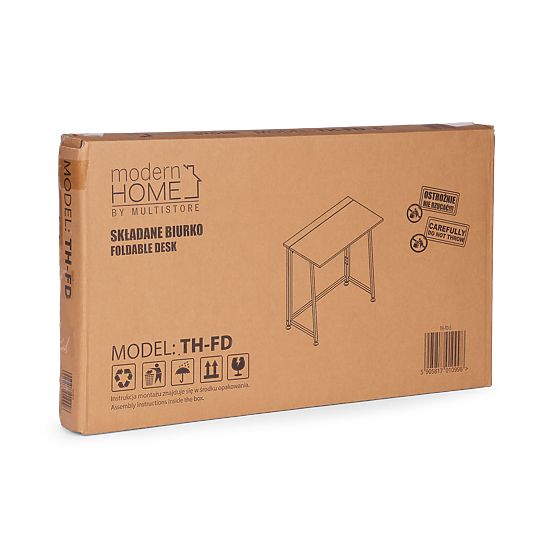 Table d'ordinateur pliant 80x45 cm table pour ordinateur portable noir ModernHome