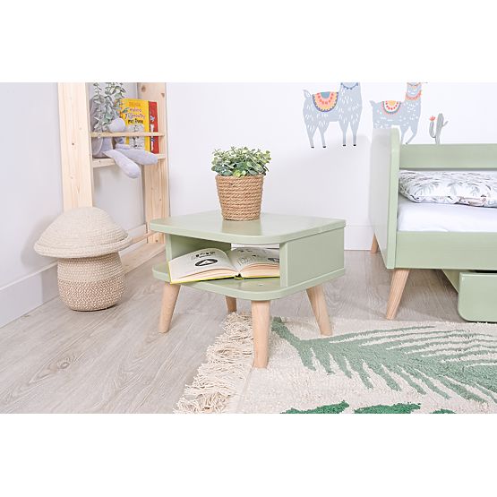 Table de chevet NELL - vert pastel