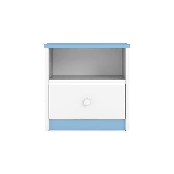 Table de chevet enfant Ourbaby - bleu-blanc