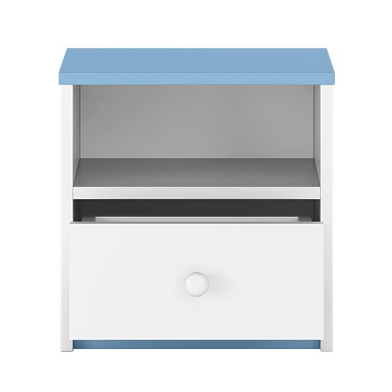 Table de chevet enfant Ourbaby - bleu-blanc