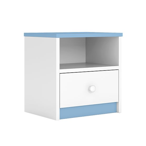 Table de chevet enfant Ourbaby - bleu-blanc