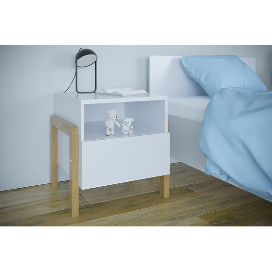 Table de chevet Viktor - blanc