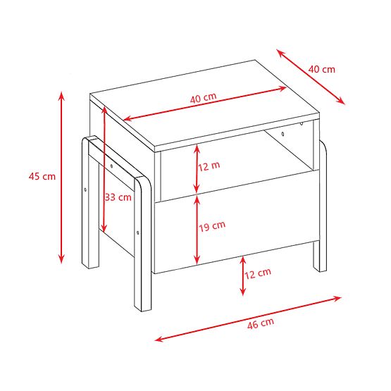 Table de chevet Viktor - blanc